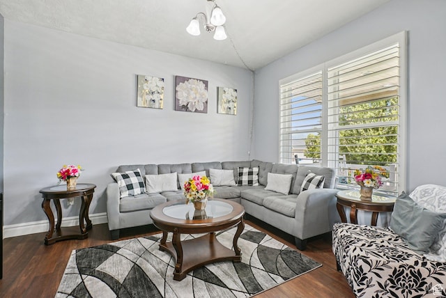 13626 S Bluewing Way, Riverton, UT 84096 - living room featuring wood finished floors and a chandelier