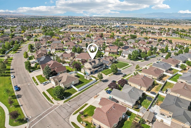 13626 S Bluewing Way, Riverton, UT 84096 - aerial view of property's location featuring a mountainous background and nearby suburban area