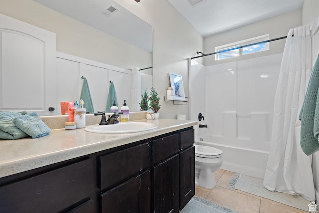 1965 N 3050 W, Provo, UT 84601 - full bath with vanity, shower / bath combination with curtain, and tile patterned floors