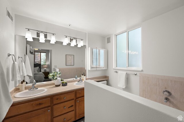 1600 W Pinebrook Blvd Unit F3, Park City, UT 84098 - full bathroom with ensuite bathroom, double vanity, and a garden tub