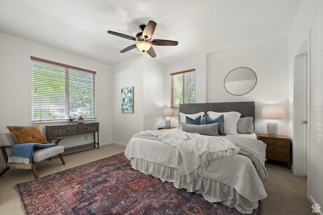 1600 W Pinebrook Blvd Unit F3, Park City, UT 84098 - carpeted bedroom with ceiling fan and baseboards