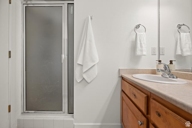 1600 W Pinebrook Blvd Unit F3, Park City, UT 84098 - bathroom featuring vanity and a shower stall