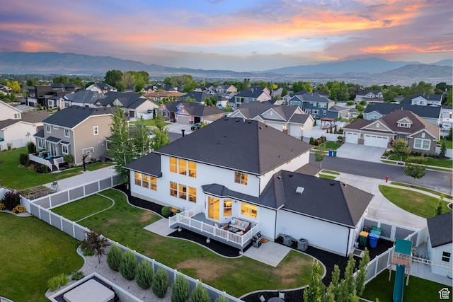 2430 N 325 E, Lehi, UT 84043 - aerial view at dusk of a residential view and a mountain view