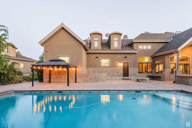 694 W Cephus Rd, Draper, UT 84020 - outdoor pool featuring a gazebo and a patio area