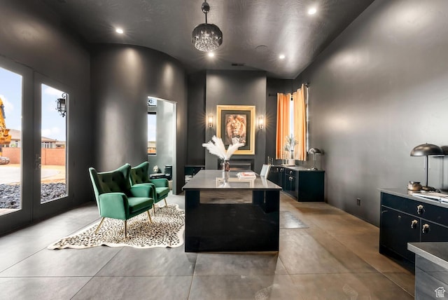 2836 S 2300th Cir E, St George, UT 84790 - interior space featuring two vanities, french doors, recessed lighting, and concrete floors
