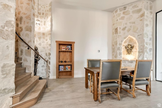 2836 S 2300th Cir E, St George, UT 84790 - dining room featuring wood finished floors and stairway