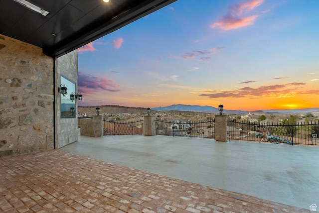 2836 S 2300th Cir E, St George, UT 84790 - patio terrace at dusk featuring a mountain view