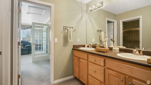 2262 E Emerald Hills Ct, Cottonwood Heights, UT 84121 - full bath featuring double vanity and tiled shower