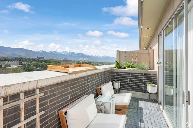 777 E S Temple S Unit 15E, Salt Lake City, UT 84102 - balcony featuring a mountain view