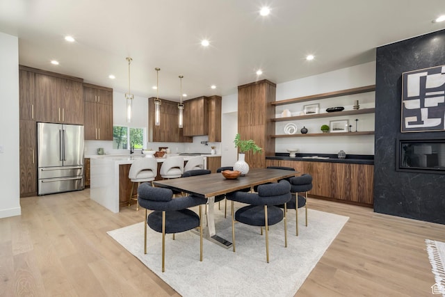 1958 E Longview Dr, Holladay, UT 84124 - dining room with light wood finished floors and recessed lighting