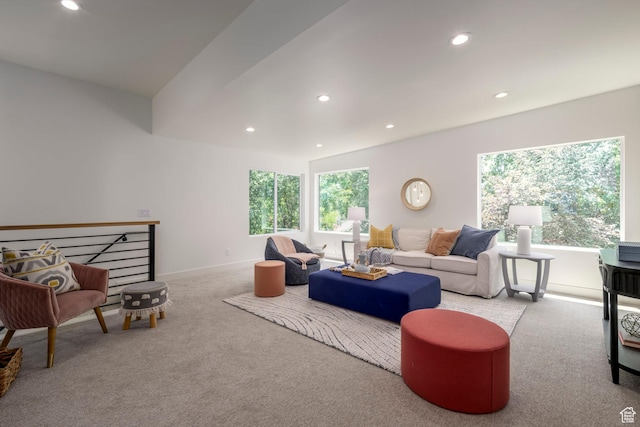 1958 E Longview Dr, Holladay, UT 84124 - living area with carpet flooring and recessed lighting