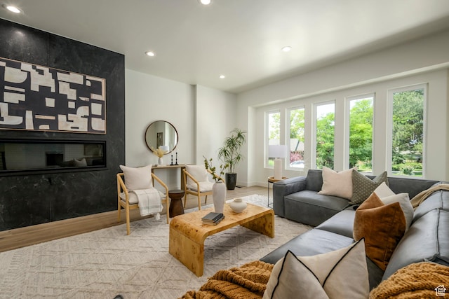 1958 E Longview Dr, Holladay, UT 84124 - living area featuring recessed lighting and wood finished floors