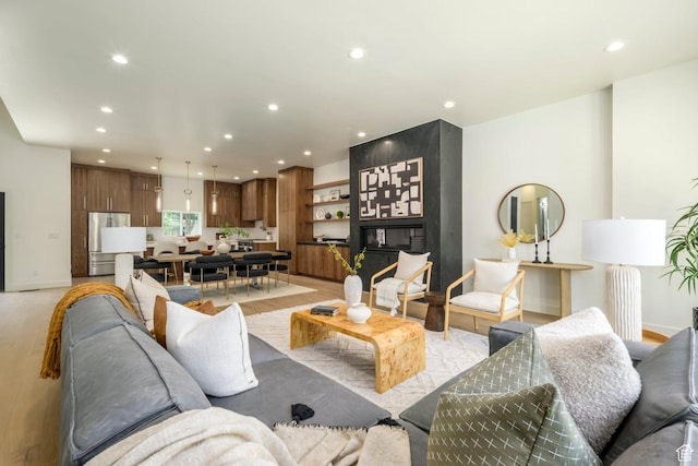 1958 E Longview Dr, Holladay, UT 84124 - living area featuring recessed lighting and light wood-type flooring