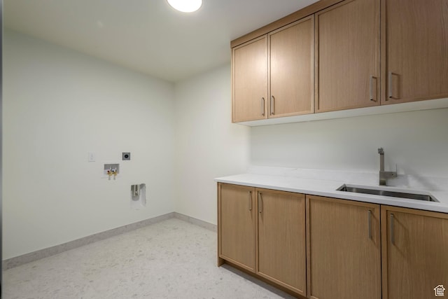 1958 E Longview Dr, Holladay, UT 84124 - washroom featuring cabinet space, hookup for an electric dryer, and hookup for a washing machine