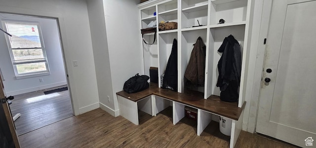 1275 S Lawrence Rd, Huntington, UT 84528 - mudroom with wood finished floors and baseboards