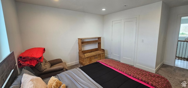 1275 S Lawrence Rd, Huntington, UT 84528 - carpeted bedroom with baseboards and recessed lighting
