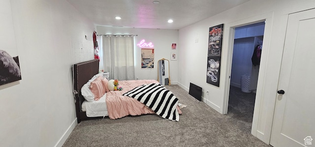 1275 S Lawrence Rd, Huntington, UT 84528 - carpeted bedroom with a spacious closet and recessed lighting