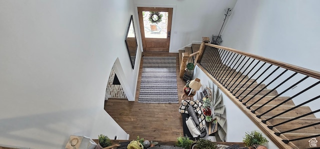 1275 S Lawrence Rd, Huntington, UT 84528 - stairs featuring wood finished floors