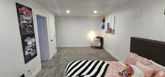 1275 S Lawrence Rd, Huntington, UT 84528 - carpeted bedroom with recessed lighting and baseboards