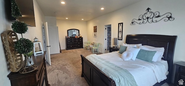 1275 S Lawrence Rd, Huntington, UT 84528 - carpeted bedroom featuring recessed lighting