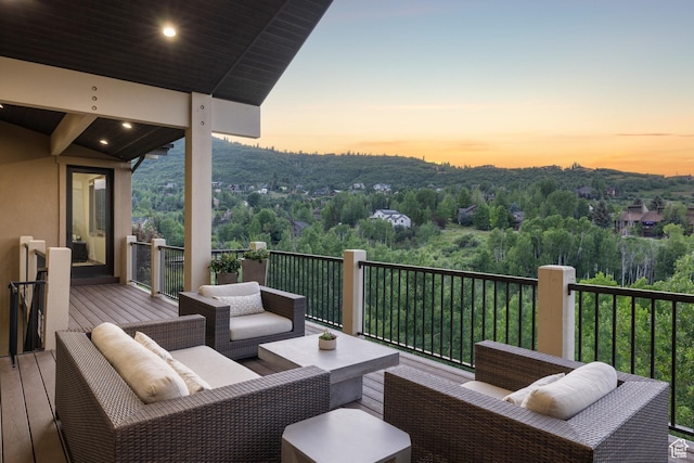 4014 W Hidden Cv Unit 11, Park City, UT 84098 - wooden deck with an outdoor living space