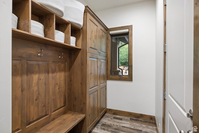 4014 W Hidden Cv Unit 11, Park City, UT 84098 - mudroom featuring wood finished floors and baseboards