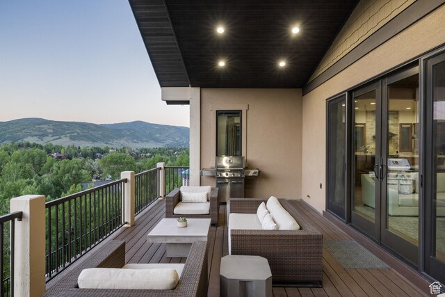 4014 W Hidden Cv Unit 11, Park City, UT 84098 - balcony with a mountain view and an outdoor hangout area