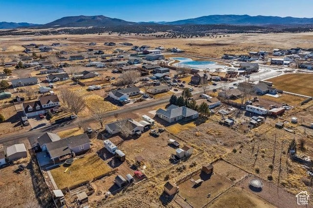 246 S 475 E, Enterprise, UT 84725 - aerial overview of property's location with a mountain backdrop and nearby suburban area