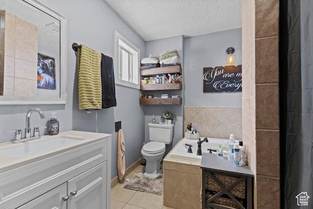 246 S 475 E, Enterprise, UT 84725 - full bathroom featuring vanity, tile patterned floors, a textured ceiling, and a tub