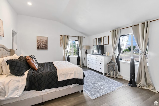 340 N Main St, Monroe, UT 84754 - bedroom with vaulted ceiling and wood finished floors