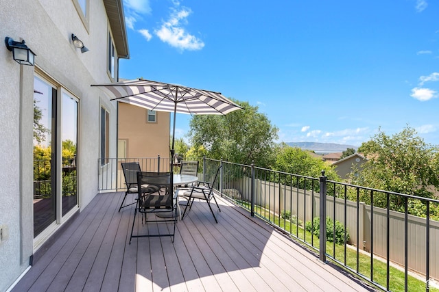 10333 Tamarack Way, Cedar Hills, UT 84062 - wooden terrace with outdoor dining space