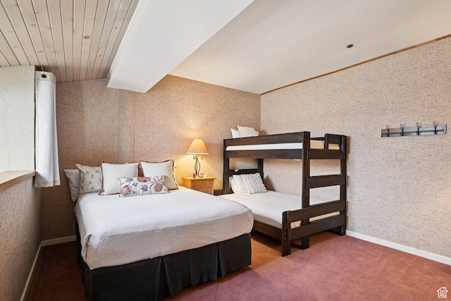 1485 Empire Ave Unit 513, Park City, UT 84060 - carpeted bedroom with wallpapered walls and baseboards