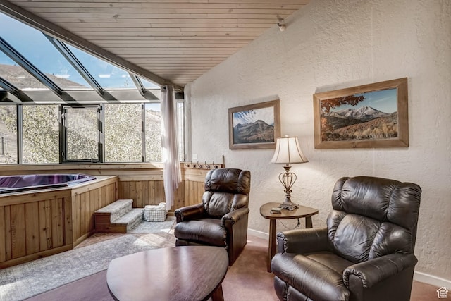 1485 Empire Ave Unit 513, Park City, UT 84060 - sunroom featuring a hot tub, plenty of natural light, and lofted ceiling
