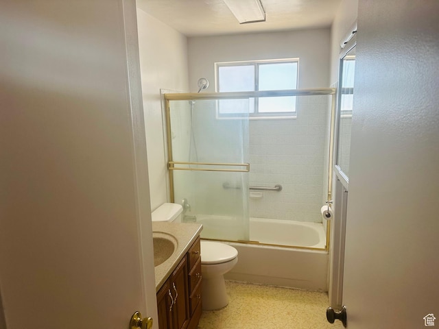 5465 W 5400 S, Kearns, UT 84118 - full bath featuring vanity, enclosed tub / shower combo, and tile patterned floors