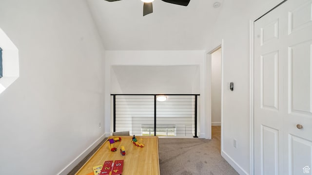 563 E 1840 N, Orem, UT 84097 - game room featuring a ceiling fan, carpet flooring, and vaulted ceiling