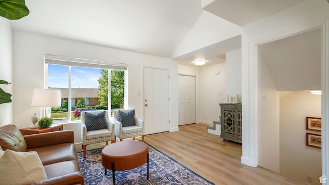 563 E 1840 N, Orem, UT 84097 - living area featuring light wood-type flooring and lofted ceiling