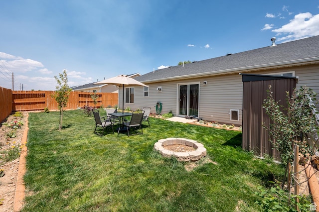 253 N 4300 W, Cedar City, UT 84720 - back of property featuring a fire pit