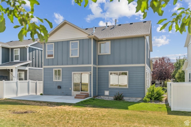 13316 S Moseley Way, Herriman, UT 84096 - rear view of property featuring board and batten siding and a patio