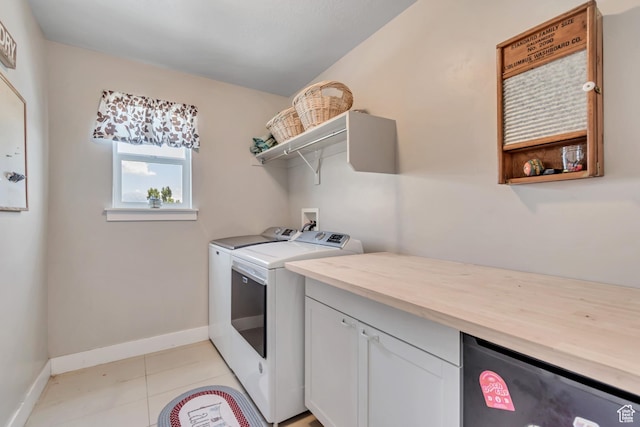 1934 E Sunnyvale Dr, Eagle Mountain, UT 84005 - laundry room with independent washer and dryer, cabinet space, and light tile patterned floors