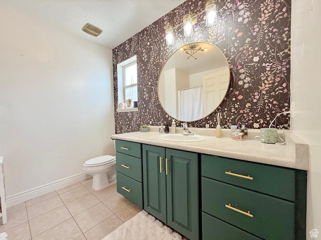 301 S 1350 W, Vernal, UT 84078 - bathroom with wallpapered walls, vanity, and tile patterned floors