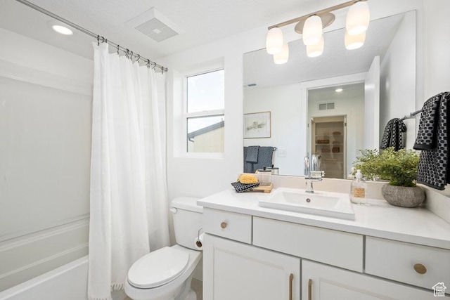 6031 W Highlandbrook Dr, West Jordan, UT 84081 - bathroom with vanity and shower / bathtub combination with curtain