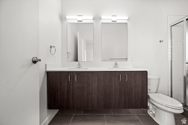 1034 W 1700 S Unit 124, Salt Lake City, UT 84104 - full bathroom featuring double vanity, a stall shower, and tile patterned floors