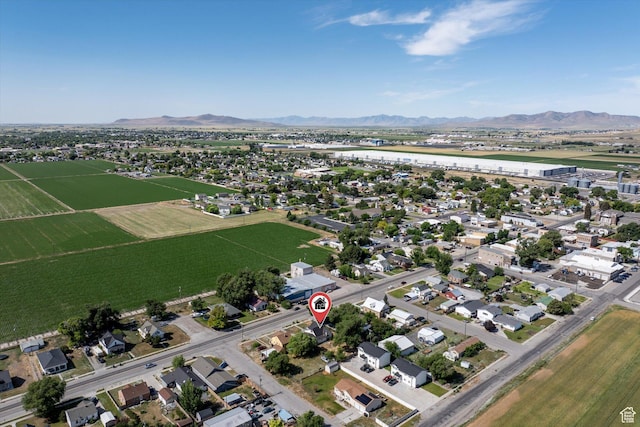 263 E Factory St, Garland, UT 84312 - aerial overview of property's location featuring a mountain backdrop