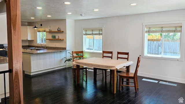 151 W 1485 N, Orem, UT 84057 - dining space with plenty of natural light, recessed lighting, dark wood-style flooring, and a textured ceiling