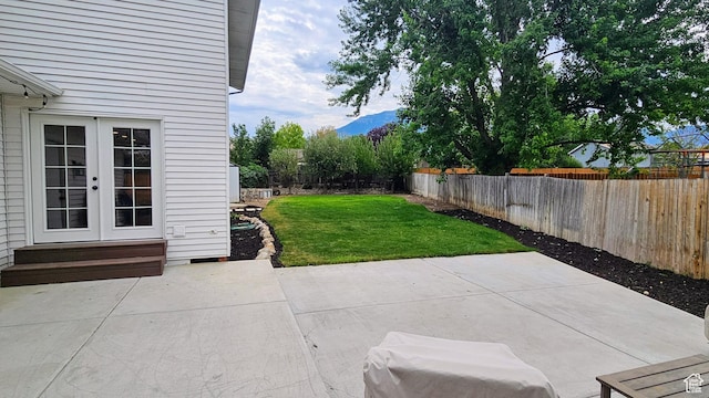 151 W 1485 N, Orem, UT 84057 - fenced backyard featuring a patio area, french doors, and entry steps