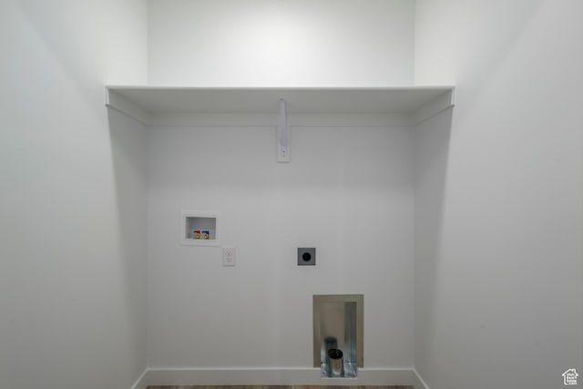 1857 E Bison Dr Unit B217, Eagle Mountain, UT 84005 - washroom featuring electric dryer hookup and hookup for a washing machine