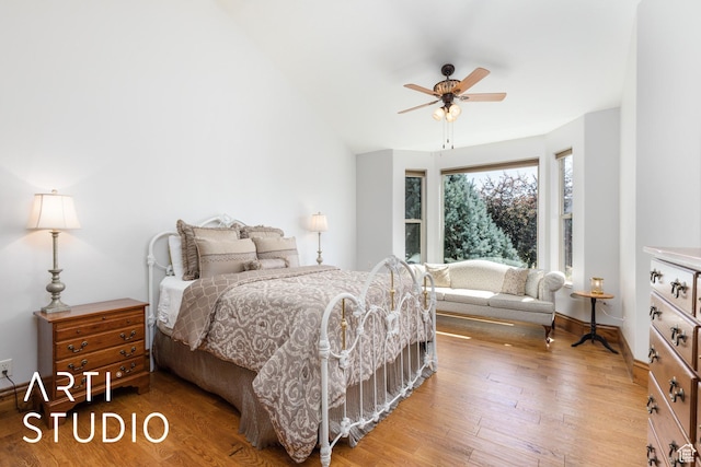 2124 N Heritage Dr, Farr West, UT 84404 - bedroom with light wood-style floors and a ceiling fan