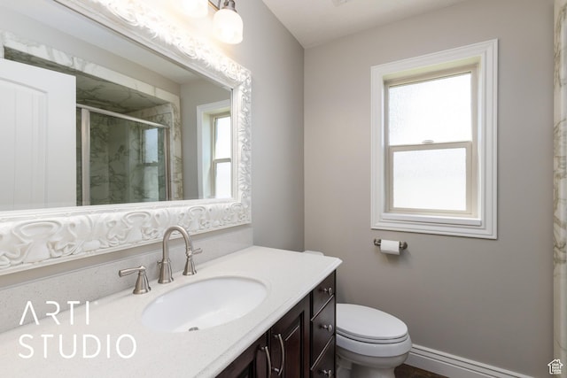 2124 N Heritage Dr, Farr West, UT 84404 - full bathroom featuring vanity, a stall shower, and a baseboard heating unit