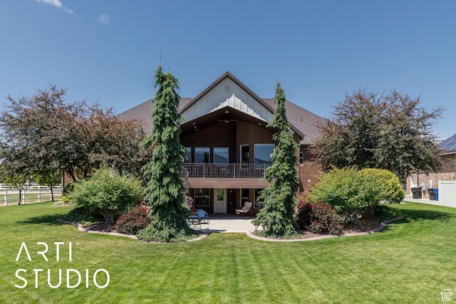 2124 N Heritage Dr, Farr West, UT 84404 - rear view of property with a patio area and brick siding