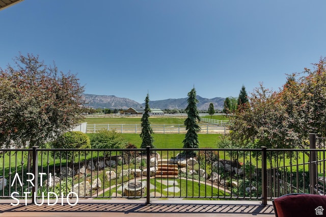 2124 N Heritage Dr, Farr West, UT 84404 - balcony featuring a mountain view and a view of countryside